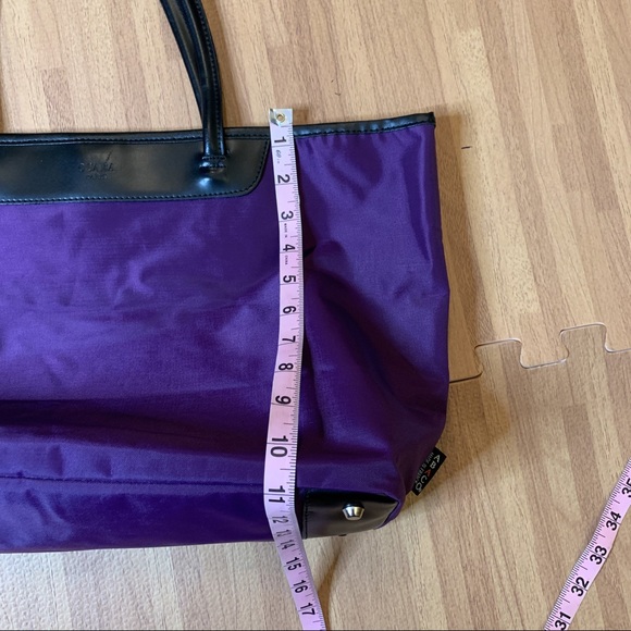 Vintage French nylon and leather reversible tote - Picture 14 of 17